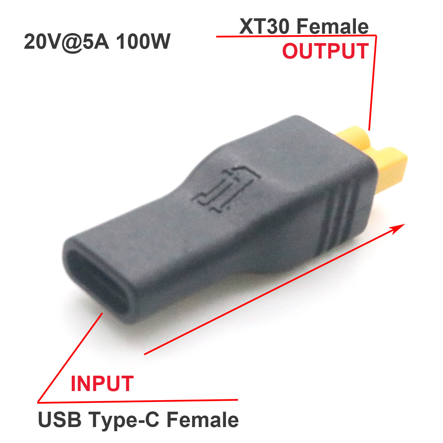 Drone Battery Adapter - 1pc usb tipo c entrada fêmea