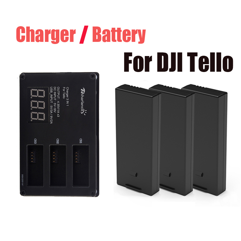 Drone Battery Adapter - Bateria dji tlello original/drone tello carregador