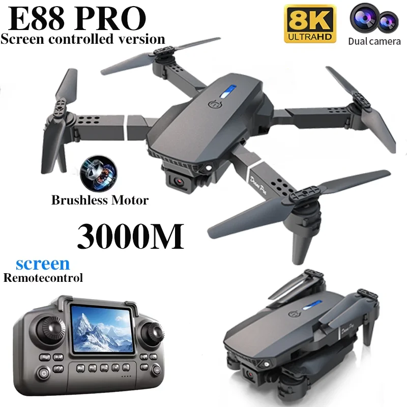 Drone Profissional E88 PRO com - Drone Controller Screen avaliação e preço